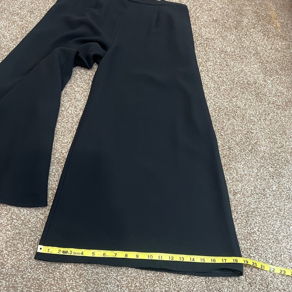 Drapers & Damons -Sz 16 Exquisite Black Crepe Wide-Leg Palazzo Pants Lux Fabric - Picture 10 of 13